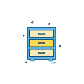 Study table icon design vector 스톡 일러스트