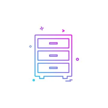 Study table icon design vector Stockillustratie