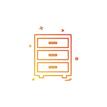Study table icon design vector Stockillustratie