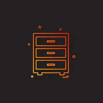 Study table icon design vector Stock Illustration