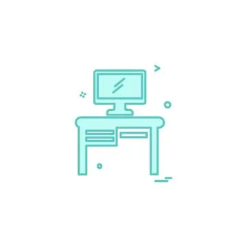 Study table icon design vector Illustrazione stock
