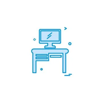 Study table icon design vector Stock Illustration