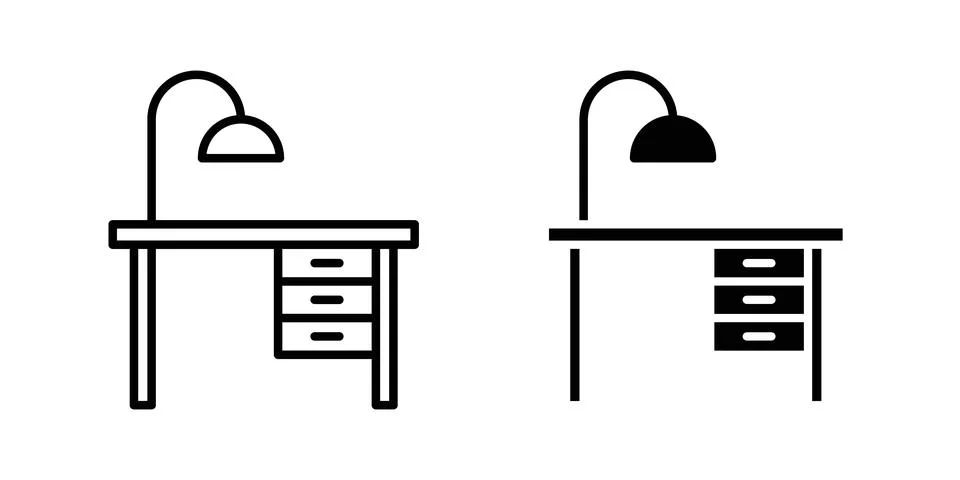 Study table icon graphic design. web icons vectors 스톡 일러스트