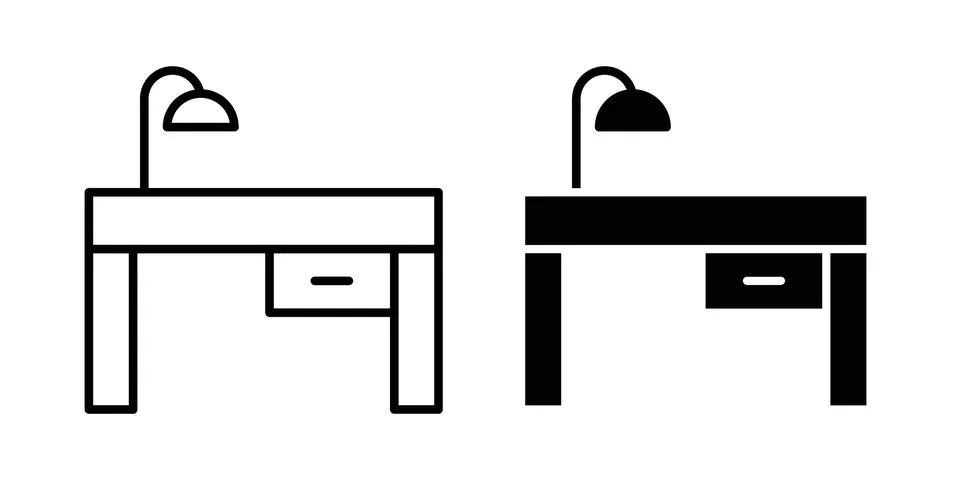 Study table icon vector, illustration icon set 스톡 일러스트