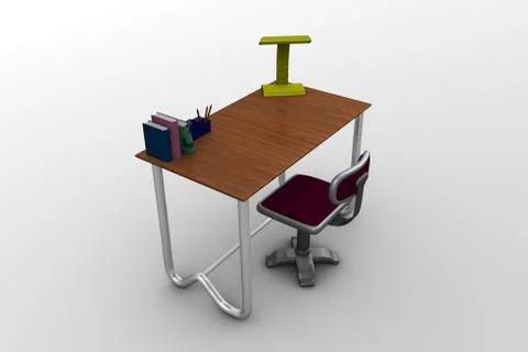 Study table 스톡 일러스트