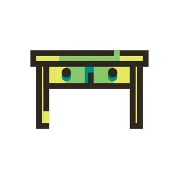 Study table Stock Illustration