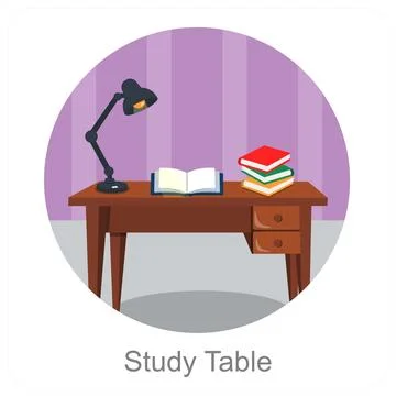 Study Table Stock Illustration
