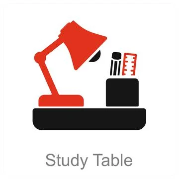 Study Table Stock Illustration