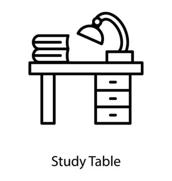 Study Table Vector Stock Illustration