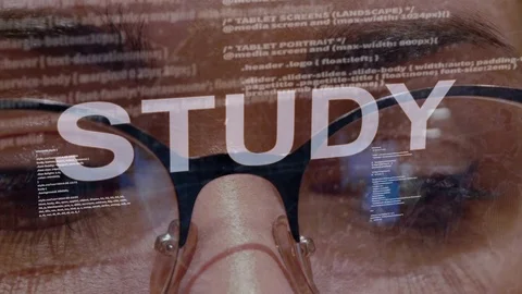 Study text on female software developer Stock Footage 107970181