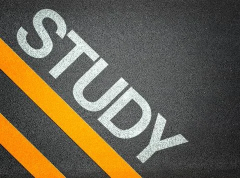 Study text writing road asphalt Stock Illustration
