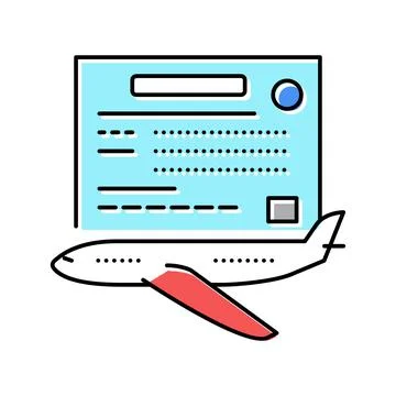 Study time flight school color icon vector illustration 스톡 일러스트