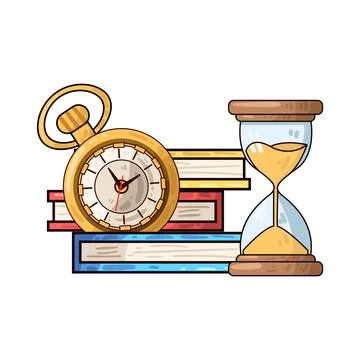 Study time illustration Illustrazione stock