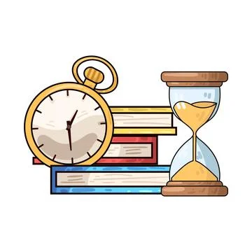 Study time illustration Illustrazione stock