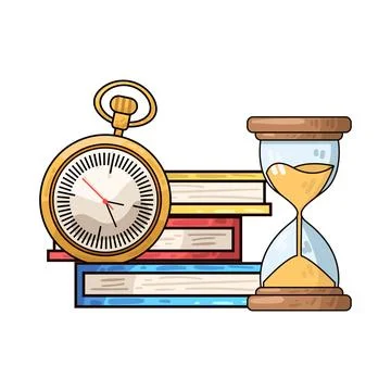 Study time illustration Stock Illustration