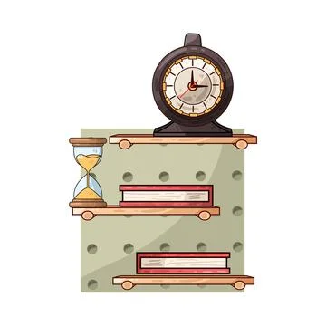 Study time illustration Illustrazione stock