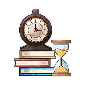 Study time illustration Illustrazione stock
