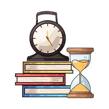 Study time illustration Illustrazione stock
