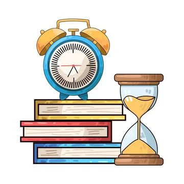 Study time illustration Illustrazione stock