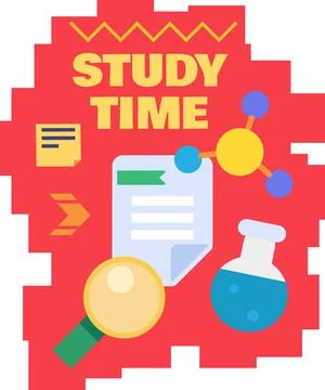 Study time at school subject educate lesson vector 스톡 일러스트