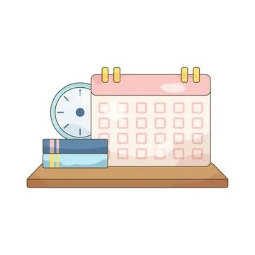 Study timetable Stock Illustration