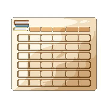 Study timetable illustration Stock Illustration