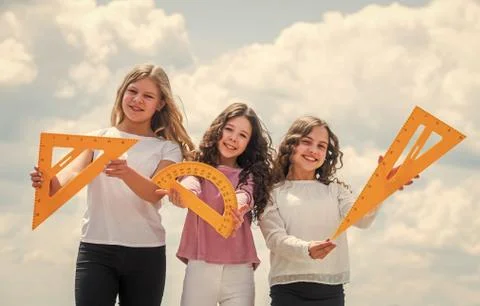 Study together. Clever kids. Study group can help solidify and clarify material Stock Photos