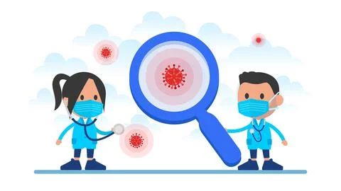 Study to track infection and immunity levels. Stock Illustration