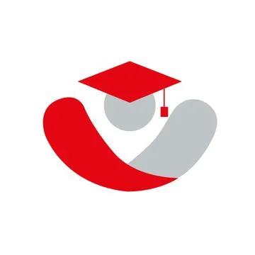 Study travel logo design template education hat and logo design Stock-Illustration