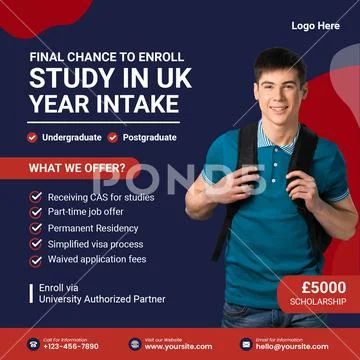 Study in uk year intake final chance enrollment opportunity PSD Template