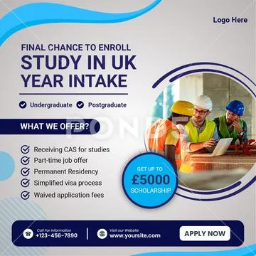 Study in uk year intake final chance enrollment opportunity PSD Template