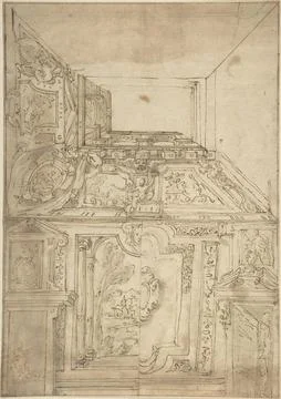 Study for a Vault 17th century Anonymous, Italian, 17th century Italian. St.. Ilustración de archivo