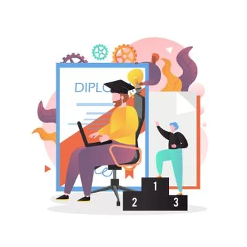 Study vector concept for web banner, website page イラスト素材