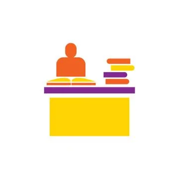 Study vector icon design template Stock Illustration