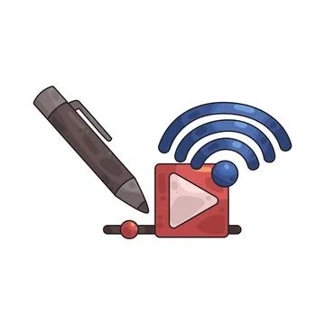 Study video illustration Stock Illustration