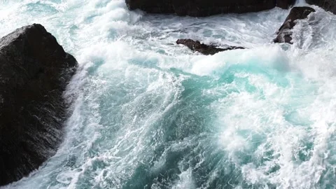 The study of the water element of the seas and oceans. Oceanology. The emergence Video stock 258328413