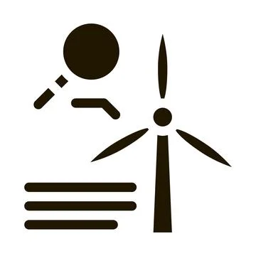 Study of windmill icon Vector Glyph Illustration Stock Illustration