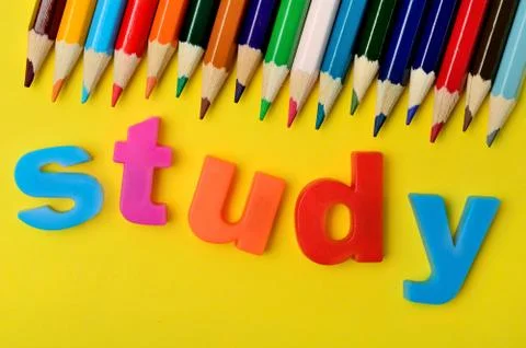 Study word on background Stock Photos