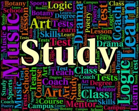 Study Word Indicates Studying Develop And Training Stockillustratie
