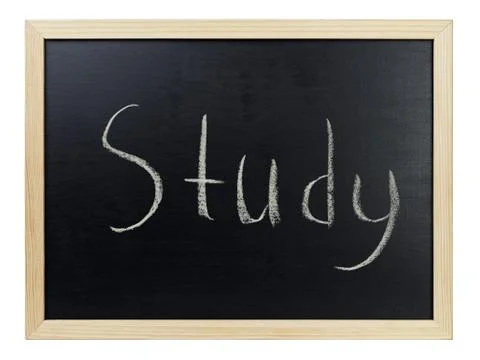 Study writing on blackboard Stock Photos