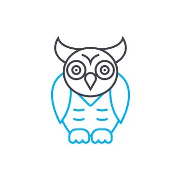 Study of zoology linear icon concept. Study of zoology line vector sign, symbol Stock Illustration