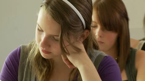 Studying 2 - BG action Stock Footage 25569640