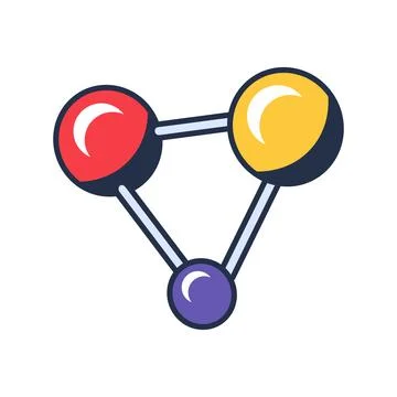 Studying Built Structure Of Acid Molecule Icon Stock Illustration