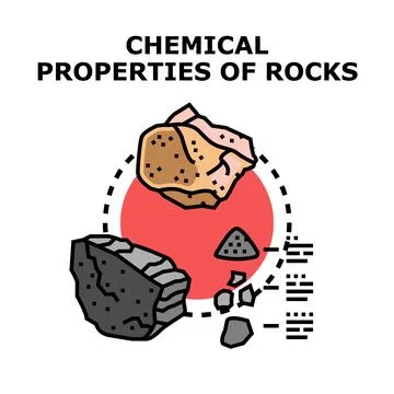 Studying chemical properties and composition of rocks Stock Illustration