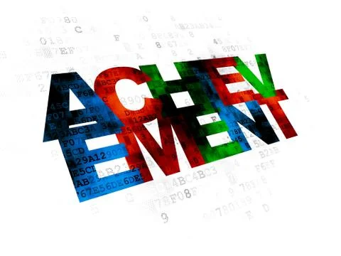 Studying concept: Achievement on Digital background Stock Illustration