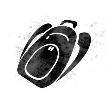 Studying concept: Backpack on Digital background 스톡 일러스트