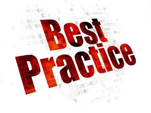 Studying concept: Best Practice on Digital background Stock Illustration