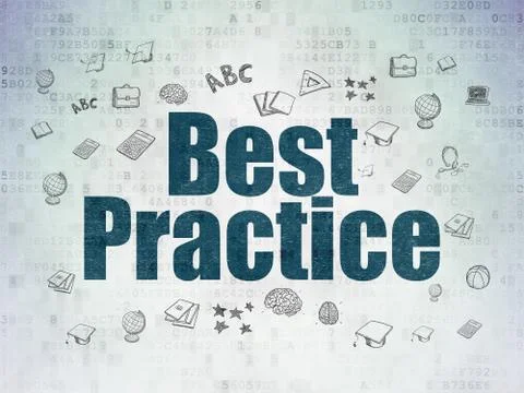 Studying concept: Best Practice on Digital Data Paper background 스톡 일러스트