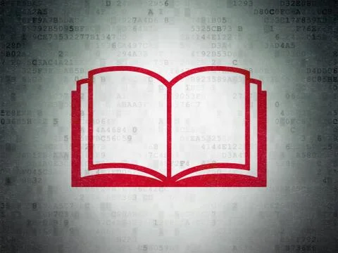 Studying concept: Book on Digital Paper background イラスト素材