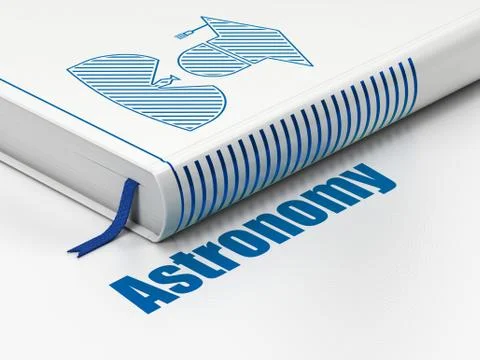 Studying concept: book Student, Astronomy on white background Stock Illustration